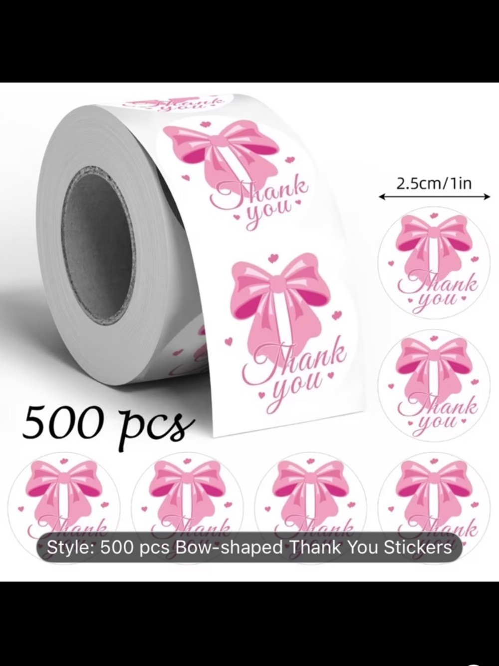 Thank You Stickers roll of 500